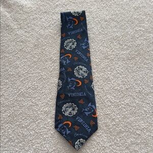 Wembley Navy and Orange Virginia Cavaliers Tie